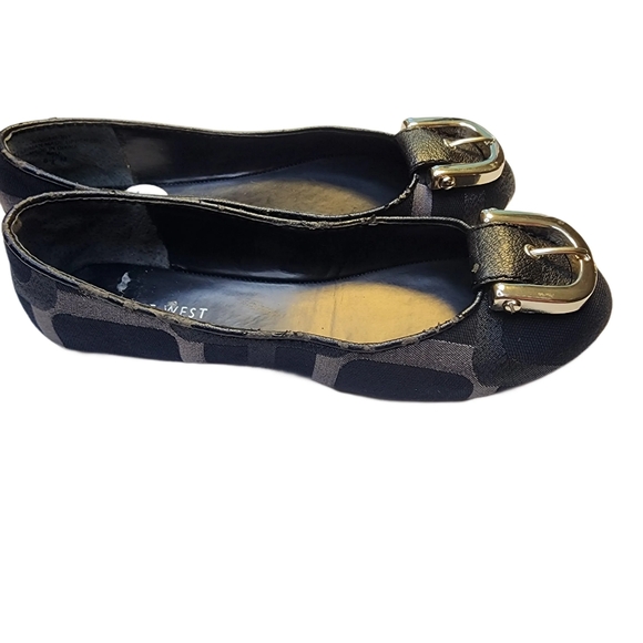 Nine West Shoes - Nine West. Black Fabric Flats with buckle. Size: 6.5